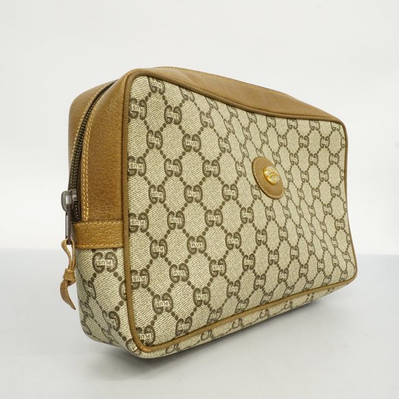 Auth Gucci GG Plus Clutch Bag Women's GG Plus Clutch Bag Beige - Picture 2 of 9